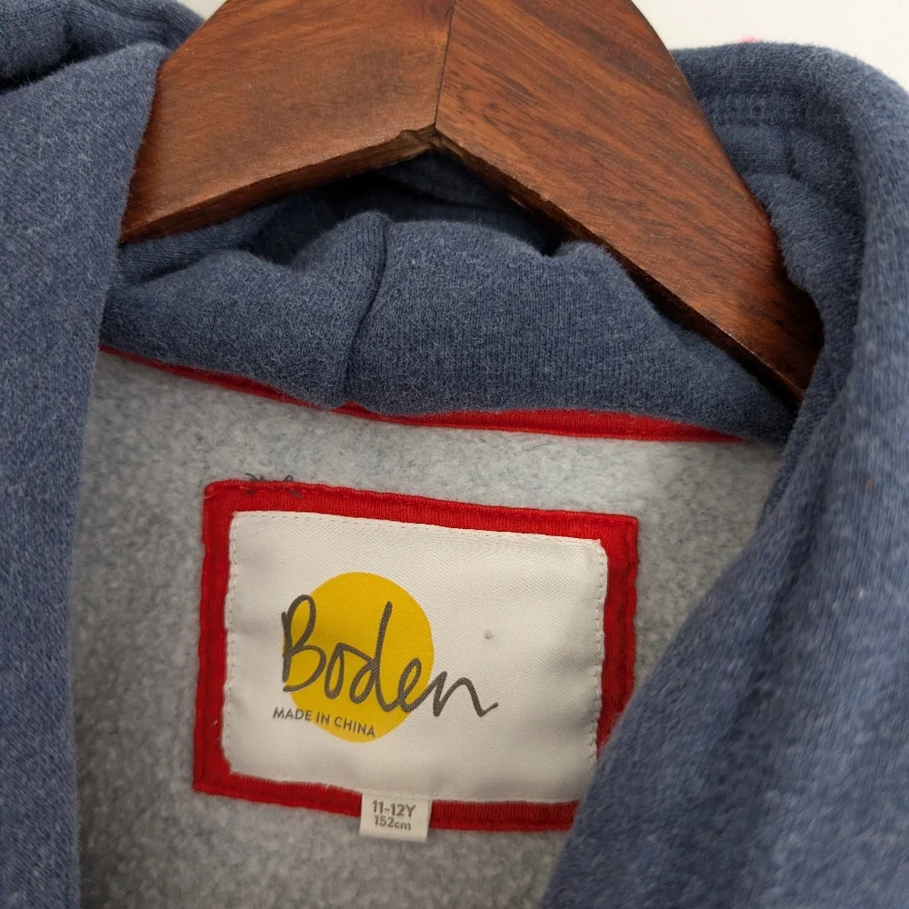 Mini Boden Sweatshirt Hoodie Dress Stars Rainbow 11-12 Years